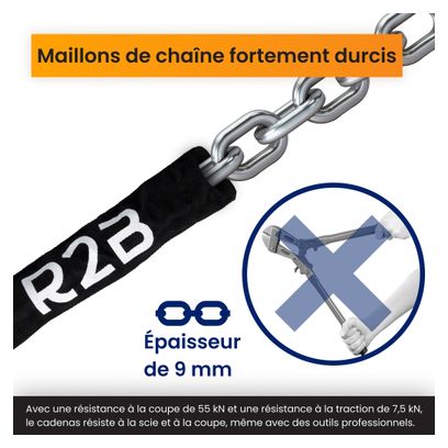 Cadenas pour vélos électriques et vélos - Cadenas pour vélo avec deux clés