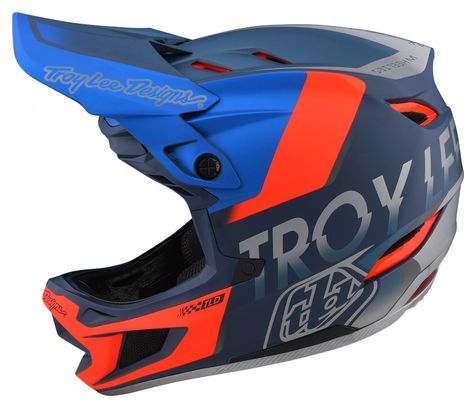 Troy Lee Designs D4 Composite Helmet Qualifier SLATE/Rosso