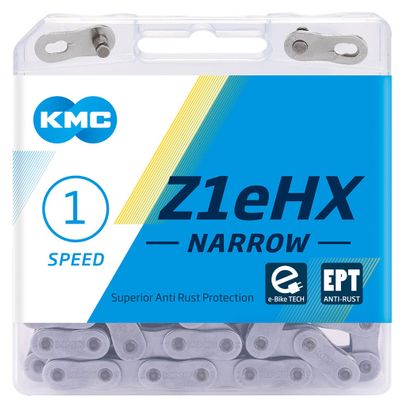 Chaîne KMC Z1eHX Narrow EPT Single Speed (3/32'') Argent