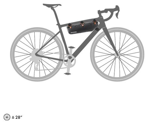 Ortlieb Frame-Pack RC Toptube 3L Frametas Zwart Mat