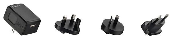 Lezyne Universal-Ladegerät für Beleuchtung 5V/2A Schwarz
