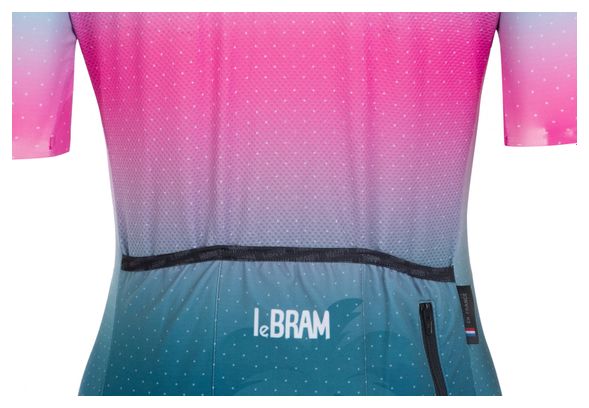 LeBram Women&#39;s Vence Sky Pink Short Sleeve Jersey Tailored Fit