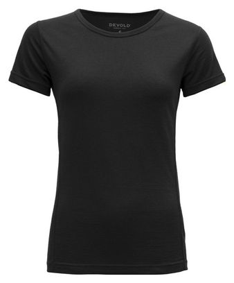 Women's Devold Breeze Merino 150 Black T-Shirt