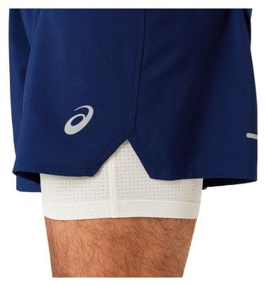 Asics Road 5in 2-in-1 Shorts Blau Herren