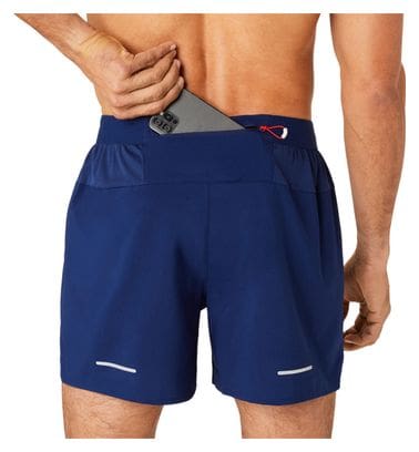 Pantaloncino Asics Road 5in Blue Uomo 2-in-1