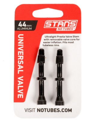 Stan's NoTubes - Paire de valves  Universal  Al  Presta  44mm  Black