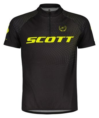 Scott RC Pro Junior Kurzarm Trikot Schwarz/Fluo Gelb