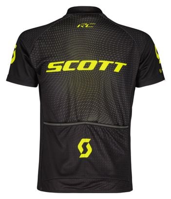 Scott RC Pro Junior Kurzarm Trikot Schwarz/Fluo Gelb