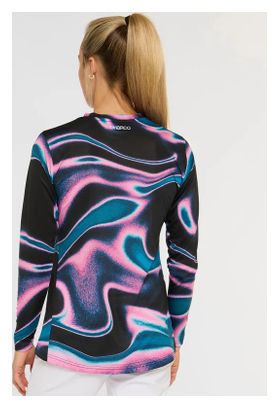 Maglia Dharco Race donna a manica lunga nero rosa