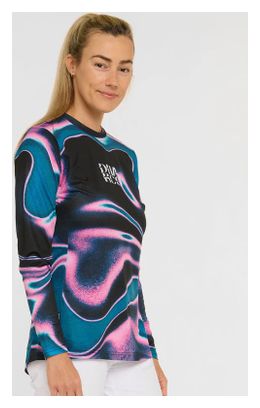 Maglia Dharco Race donna a manica lunga nero rosa