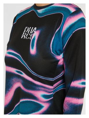 Maglia Dharco Race donna a manica lunga nero rosa