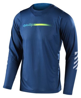 Maillot Manches Longues Troy Lee Designs Skyline Air Channel Dark Slate Bleu