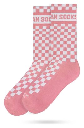 Pink Checkerboard - Chaussettes Sport Coton Performance