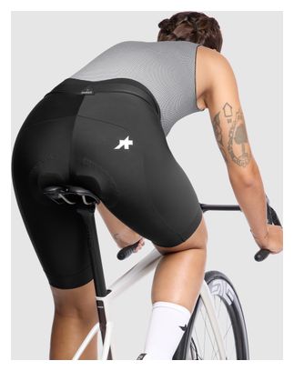 Korte fietsbroek zonder bandjes Assos Uma GT S11 Long Zwart Dames