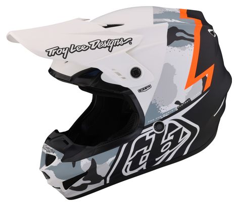 Troy Lee Designs GP Volt Camo/White full-face helmet