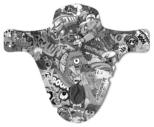 Riesel Design Schlammpe Stickerbomb Eyecatcher Ultra Black
