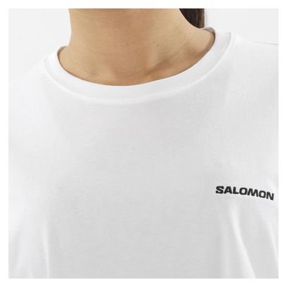 Salomon Short Tee Crop-shirt voor dames, wit