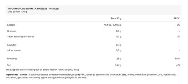 Iso-100 Hydrolyzed (932g) - Dymatize - Vanille - Whey Hydrolysée
