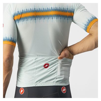 Maillot Manches Courtes Castelli Grimpeur Bleu 