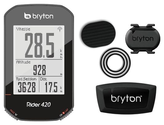 Ordenador GPS BRYTON Rider 420T + cinturón cardiovascular/sensor de cadencia