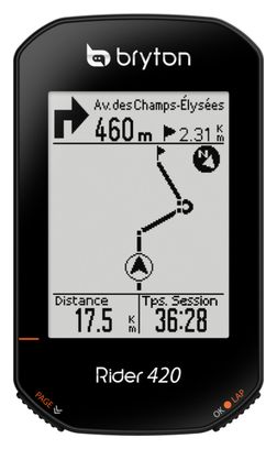 BRYTON Rider 420T GPS Computer + Cardio Belt/Cadence Sensor