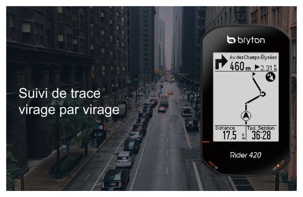 Ordenador GPS BRYTON Rider 420T + cinturón cardiovascular/sensor de cadencia
