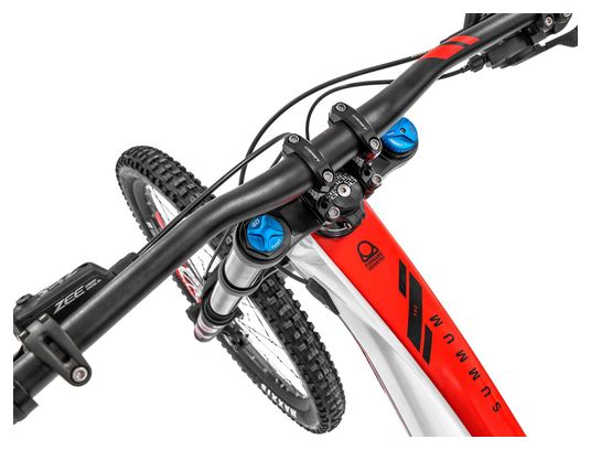 VTT Tout Suspendu Mondraker Summum Carbon Pro Shimano Zee 10v Blanc / Rouge 2019