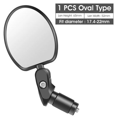 Rétroviseur de Vélo 360° Réglable Grand Angle Guidon Ovale
