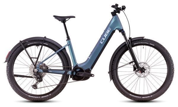 VTT Électrique Semi-Rigide Cube Reaction Hybrid Pro 600 Allroad Easy Entry Shimano Deore/Deore XT 12V 600 Wh 27.5'' Bleu Vert Smaragd 2025