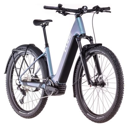 VTT Électrique Semi-Rigide Cube Reaction Hybrid Pro 600 Allroad Easy Entry Shimano Deore/Deore XT 12V 600 Wh 27.5'' Bleu Vert Smaragd 2025
