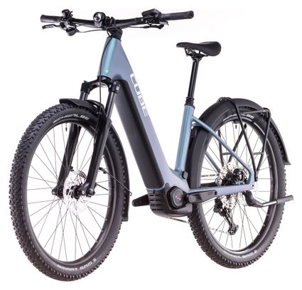 VTT Électrique Semi-Rigide Cube Reaction Hybrid Pro 600 Allroad Easy Entry Shimano Deore/Deore XT 12V 600 Wh 27.5'' Bleu Vert Smaragd 2025