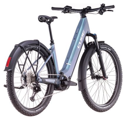 VTT Électrique Semi-Rigide Cube Reaction Hybrid Pro 600 Allroad Easy Entry Shimano Deore/Deore XT 12V 600 Wh 27.5'' Bleu Vert Smaragd 2025