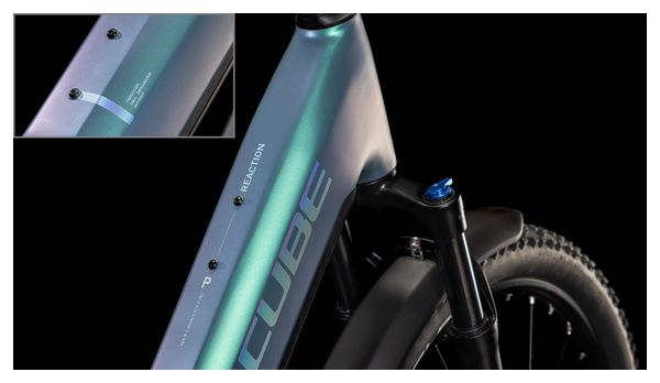 VTT Électrique Semi-Rigide Cube Reaction Hybrid Pro 600 Allroad Easy Entry Shimano Deore/Deore XT 12V 600 Wh 27.5'' Bleu Vert Smaragd 2025