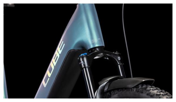 VTT Électrique Semi-Rigide Cube Reaction Hybrid Pro 600 Allroad Easy Entry Shimano Deore/Deore XT 12V 600 Wh 27.5'' Bleu Vert Smaragd 2025