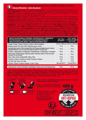 Pastel deportivo OVERSTIMS GATOSPORT Brownie - Nuez de pacana 400g