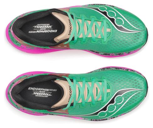 Saucony Endorphin Azura Hi Octane hardloopschoenen voor dames, groen/roze