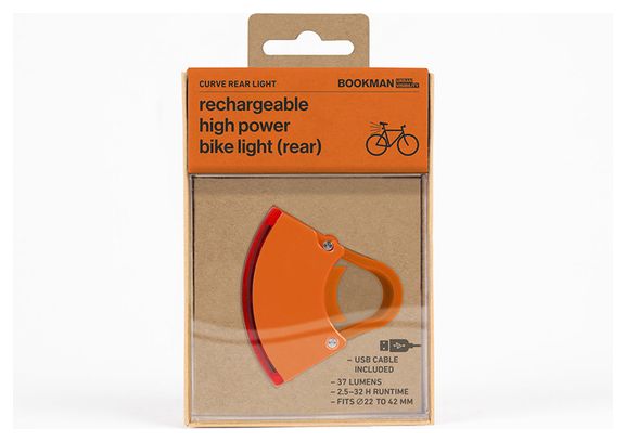 Eclairage vélo arrière led USB Bookman Curve