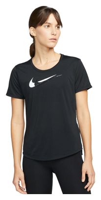 Camiseta de manga corta Nike Dri-Fit Swoosh Run para mujer Negra