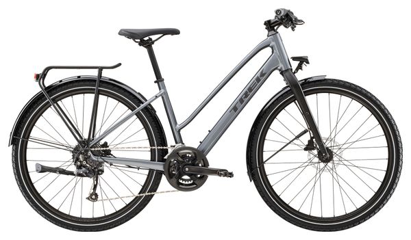 Vélo Fitness Trek Dual Sport 2 Equipped Stagger Shimano Acera / Altus 9V 650b Gris Galactique 5e Gén