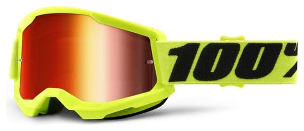 100% Strata 2 Yellow - Red Mirror Goggle