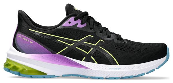 Chaussures de Running Asics GT-1000 12 Noir Jaune Femme