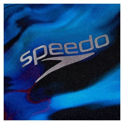 Speedo ECO+ Placement Digital Leaderback Einteiliger Badeanzug Schwarz/Blau