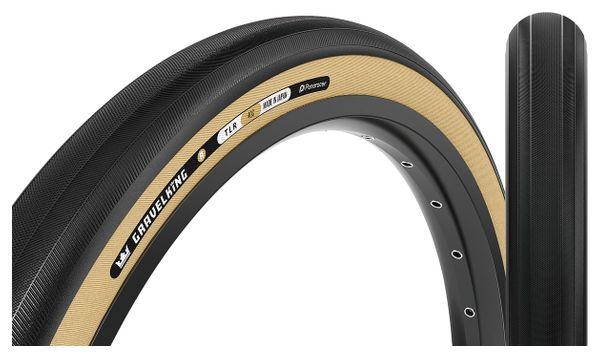 Panaracer GravelKing R Gravel Tire 700 mm Tubeless Ready Folding ZSG Gravel Compound BeadLock TuffTex R Black Amber Sidewall