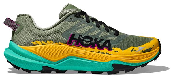 Hoka Torrent 4 Trailrunning-Schuhe Grün/Gelb/Blau Damen