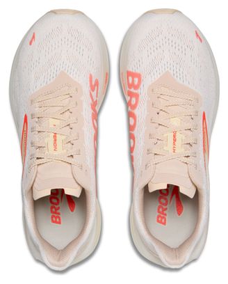 Chaussures Running Brooks Hyperion 2 Blanc/Corail Femme