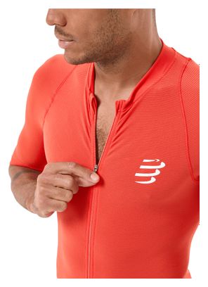 Compressport Trail Racing Postural Kurzarm-Trikot für Herren, orange