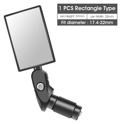 Rétroviseur de Vélo 360° Réglable Grand Angle Guidon Rectangle
