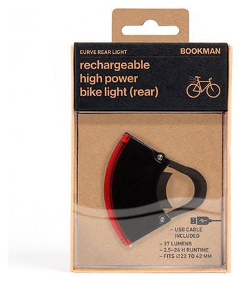 Eclairage vélo arrière led USB Bookman Curve