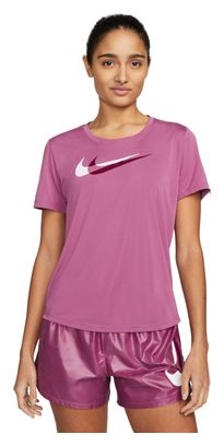 Maillot manches courtes Nike Dri-Fit Swoosh Run Femme Rose