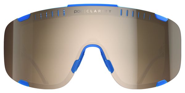 POC Devour Opal Blue Sunglasses - Translucent Brown/Silver Mirror Lenses